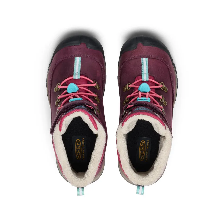 Big Kids' Kanibou Waterproof Winter Boot  |  Fig/Pink Lemonade Durable outsole Sun Glow