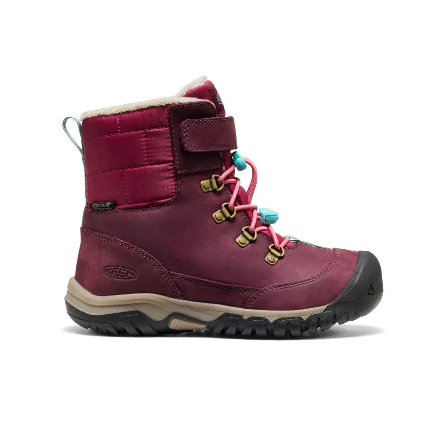 Big Kids' Kanibou Waterproof Winter Boot  |  Fig/Pink Lemonade Ocean Walk Road grip