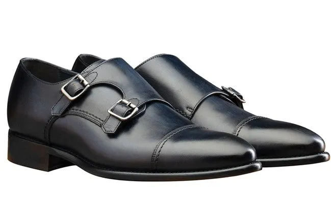 Style: 6582-Blue Nordic style Leather Sole