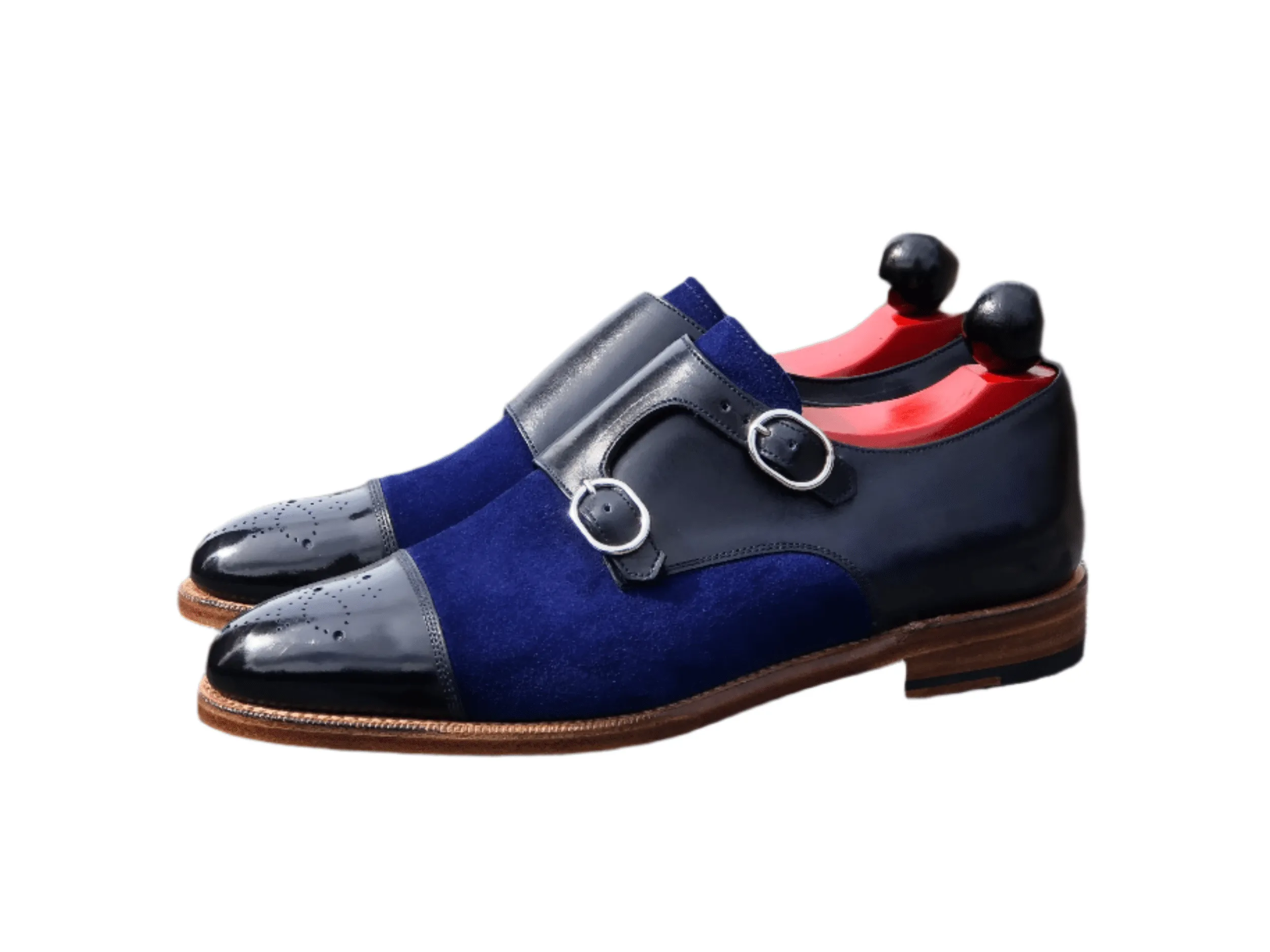 Round Tip Executive Wear Kent Redux - MTO - Black Calf / Blue Suede