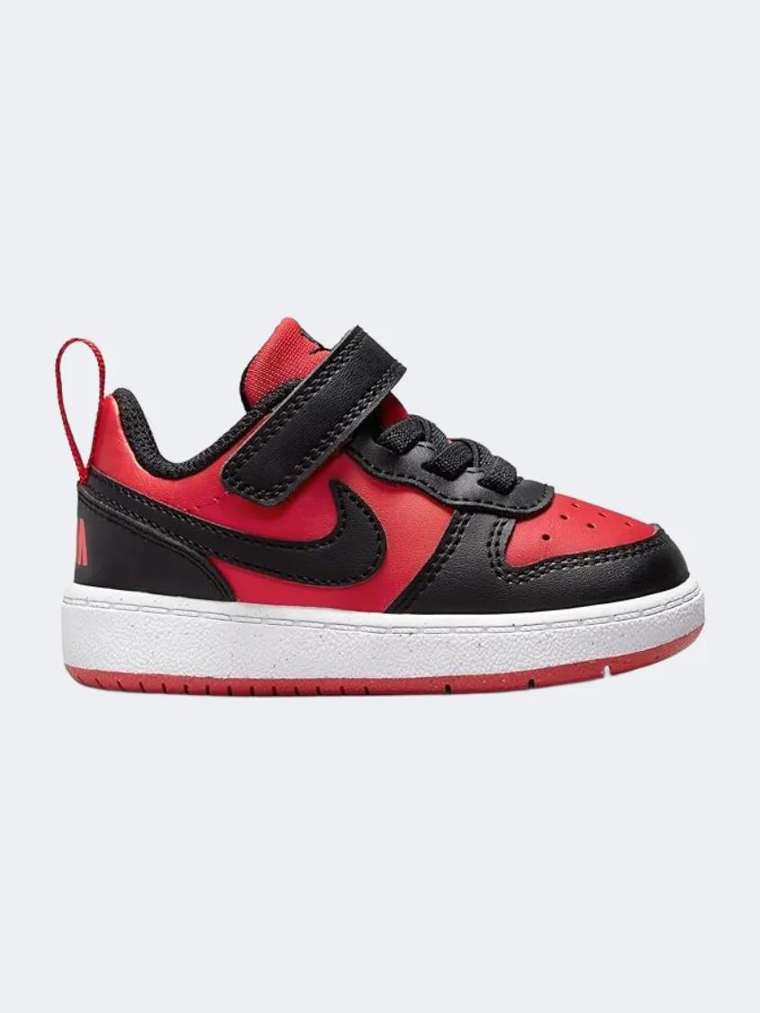Nike Court Borough Low Recraft Infant Boys Lifestyle Shoes Red/Black forest walk