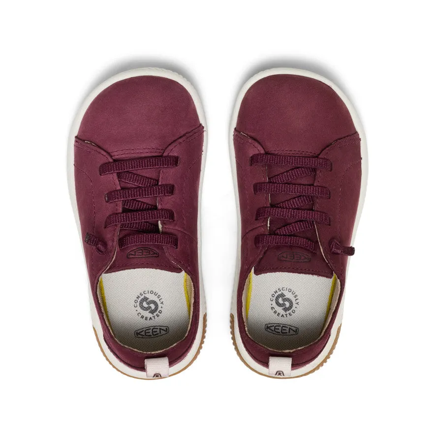 Stylish Little Kids' KNX Leather Sneaker  |  Fig/Star White