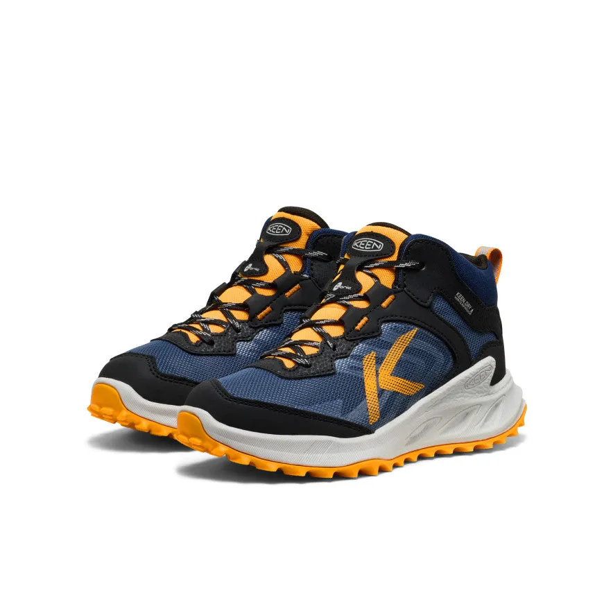 Supportive Breath Flow Big Kids' Zionic Waterproof Boot  |  Naval Academy/Bright Marigold
