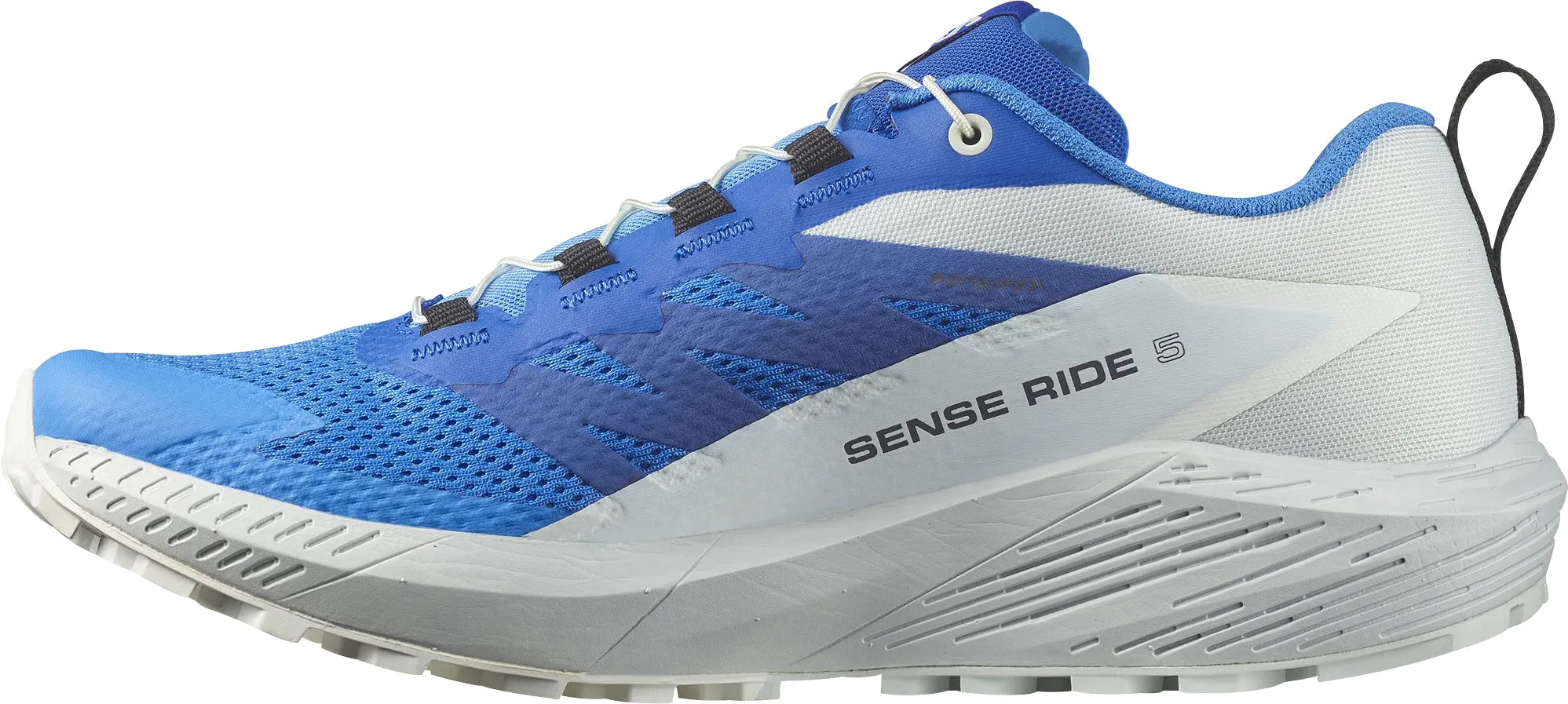 Salomon Sense Ride 5 Mens Trail Running Shoes - Blue Engineered to follow the foot??s anatomical line Urban Walk