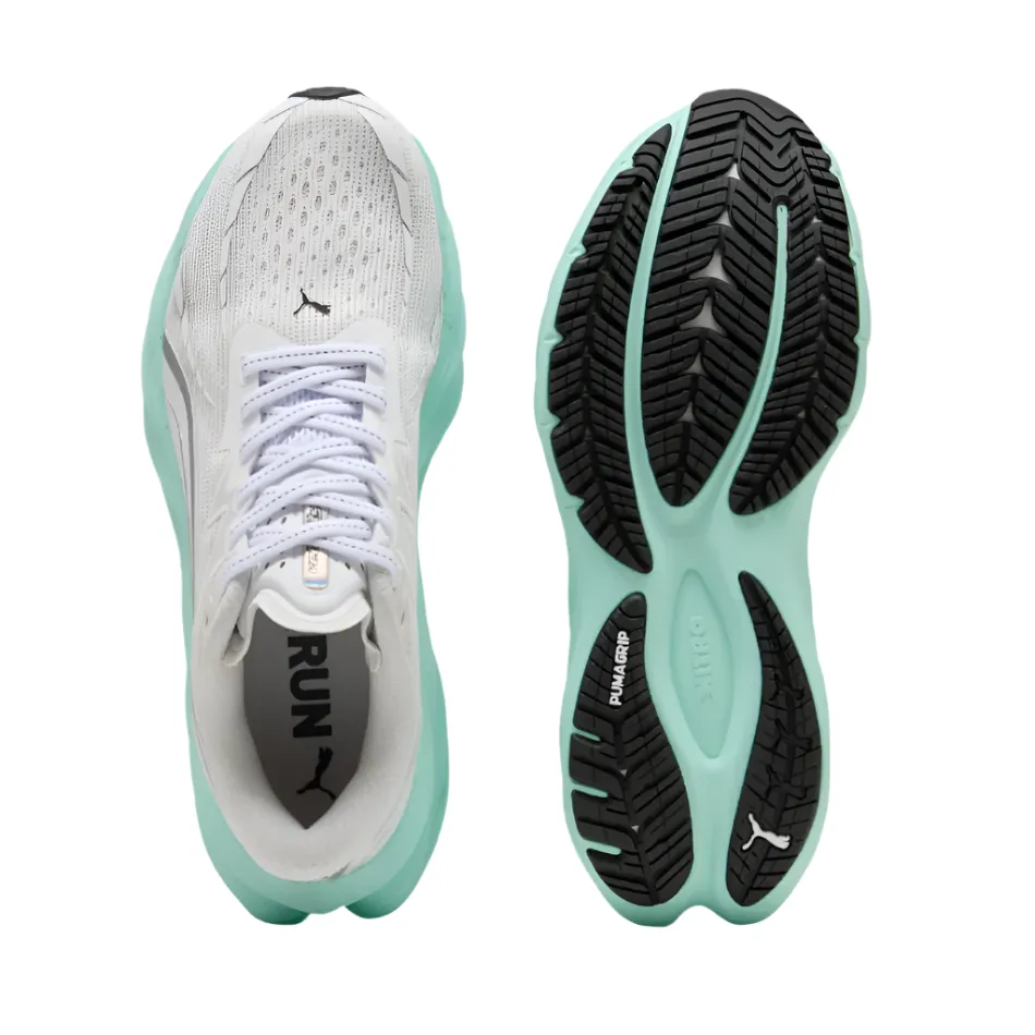 Revolutionary PUMA Women's Velocity NITRO 4 Running Shoes in PUMA White/Mint Melt AW25