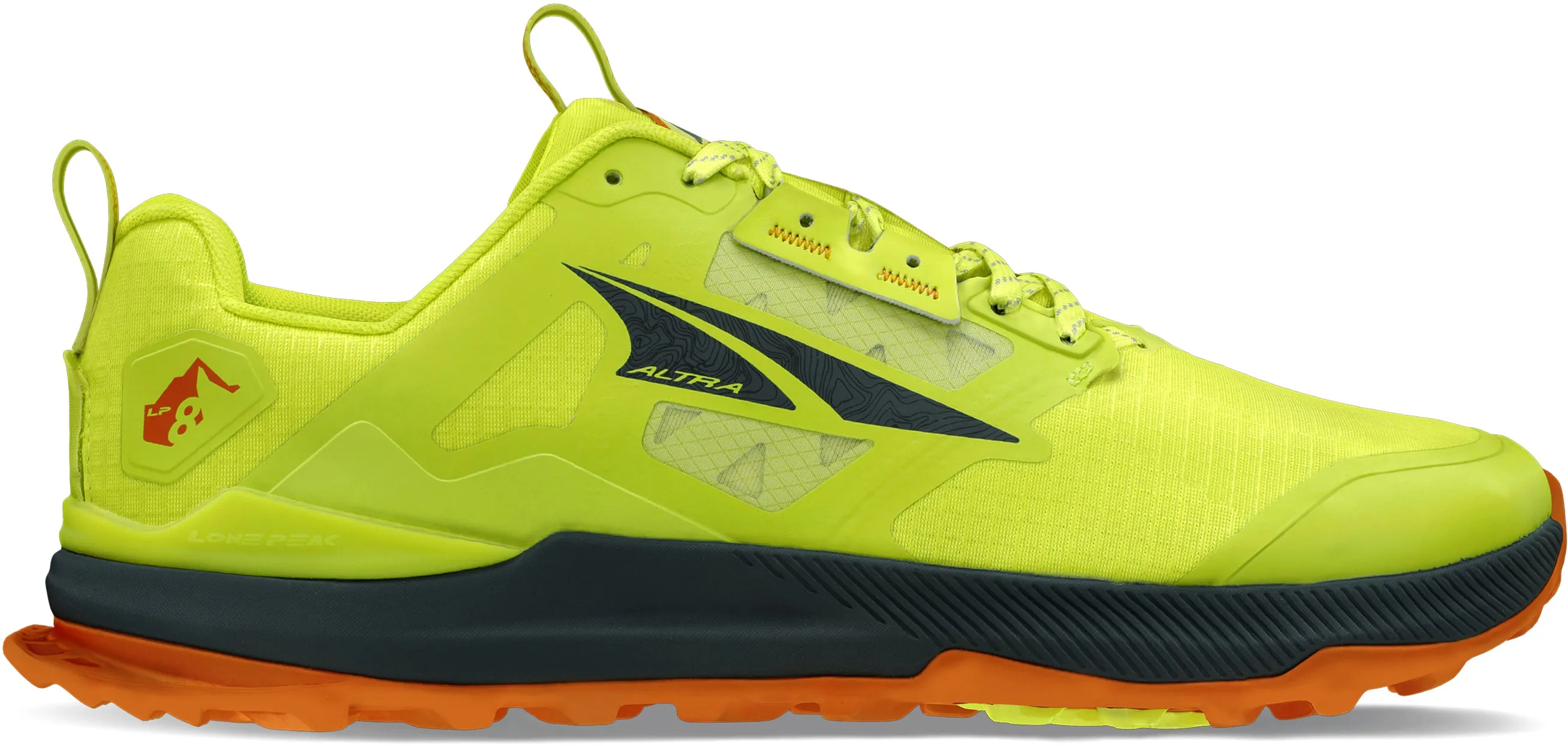 Altra Lone Peak 8 Mens Trail Running Shoes - Yellow Step Control trail gear