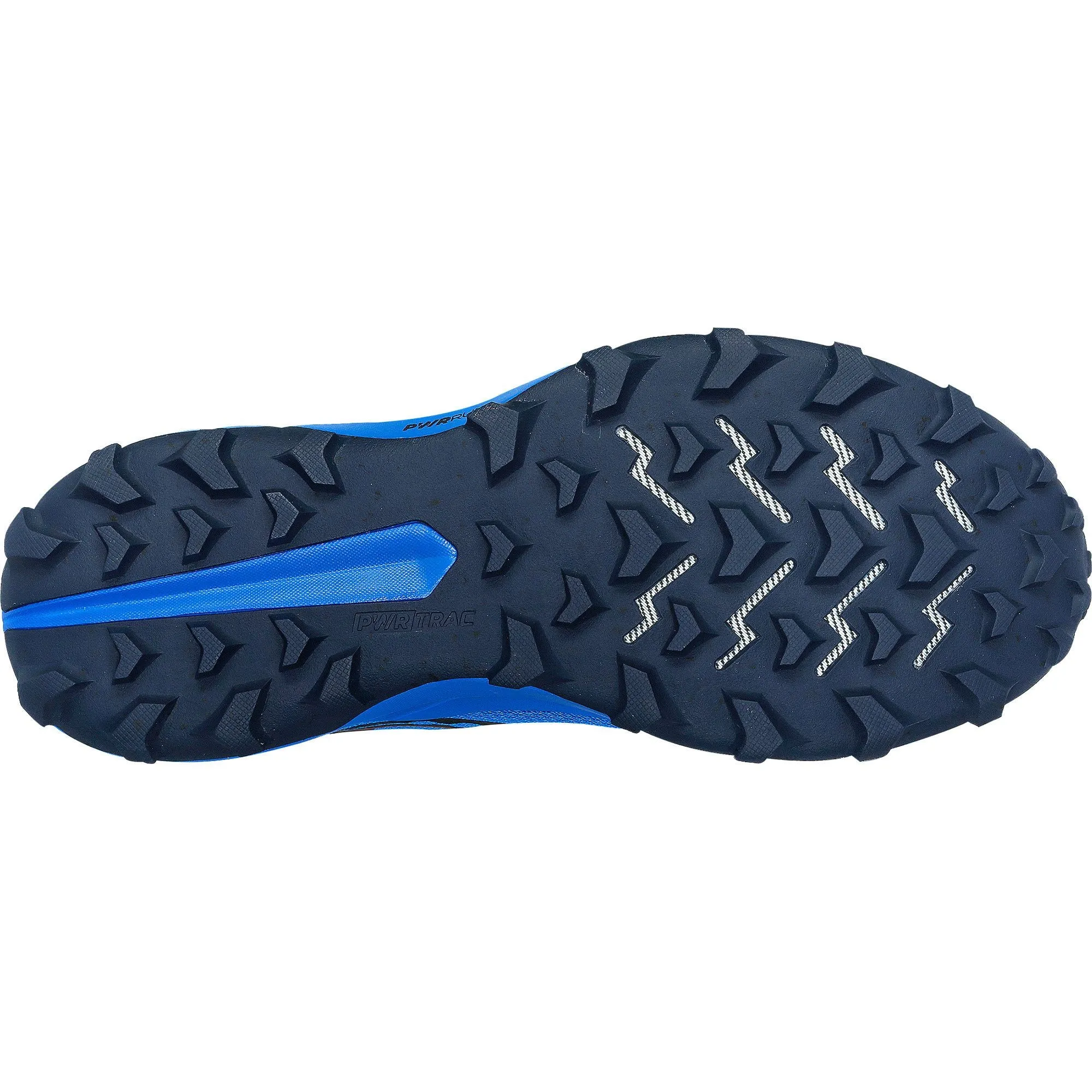 Saucony Peregrine 14 Mens Trail Running Shoes - Blue Stability Base Heel cushioning promotes balance during step-backs