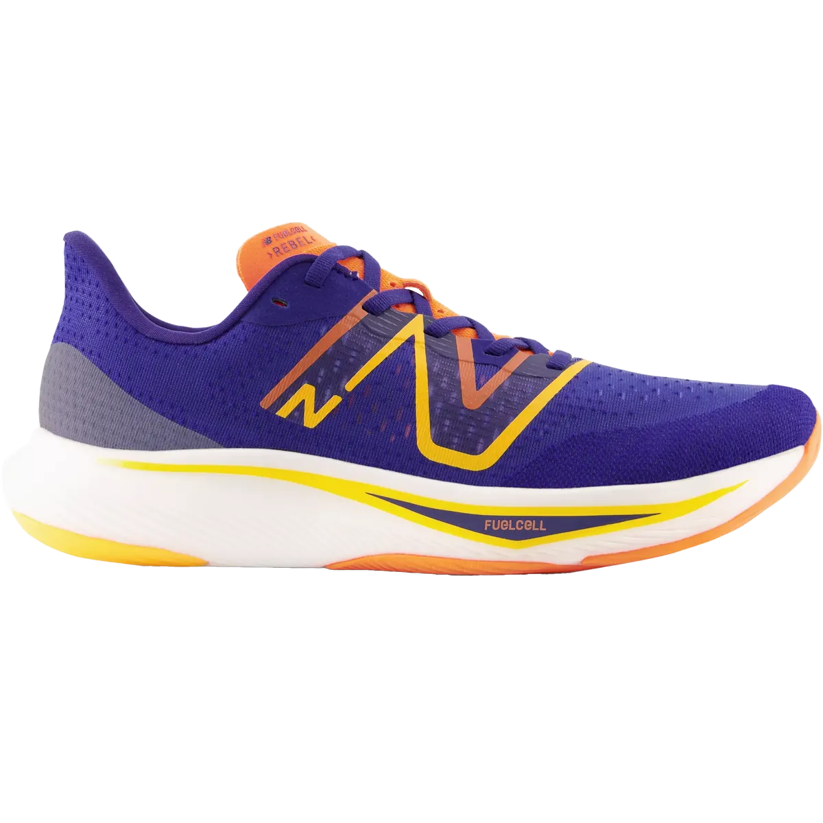 Men's FuelCell Rebel v3 running on hard surface shock - absorbing insoles
