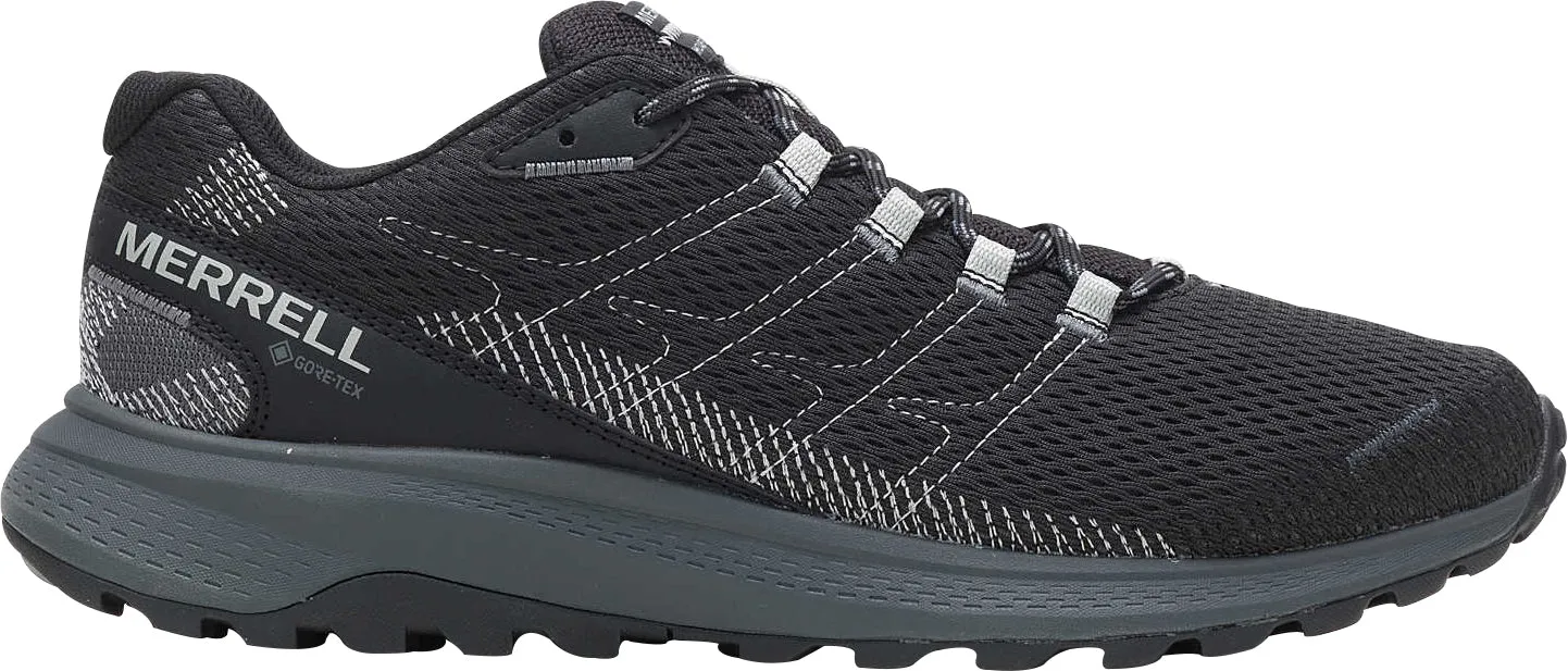 Anti Fatigue Merrell Fly Strike GORE-TEX Mens Trail Running Shoes - Black