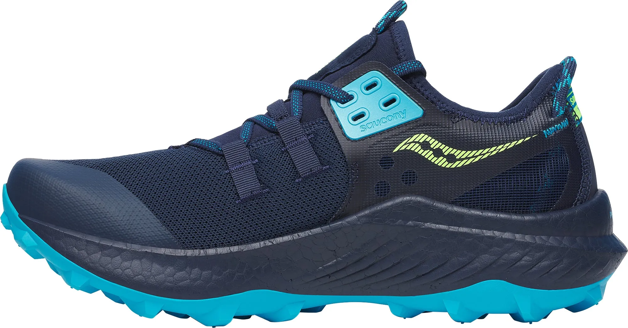 Slip Resistant Saucony Endorphin Rift Mens Trail Running Shoes - Navy