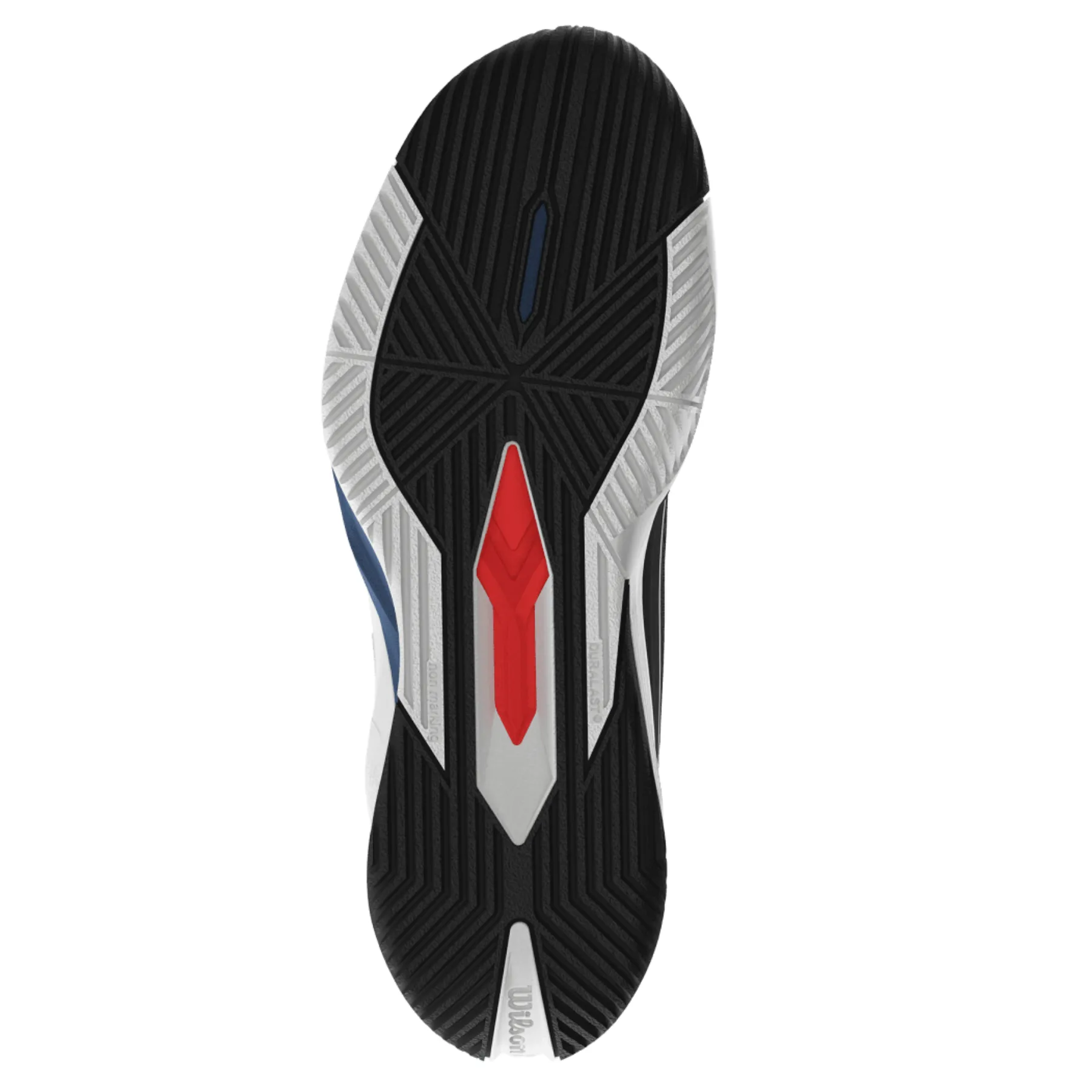Wilson Rush Pro 4.5 Men Tennis Shoes - Black/White/Ensign Blue High Traction Narrow Fit