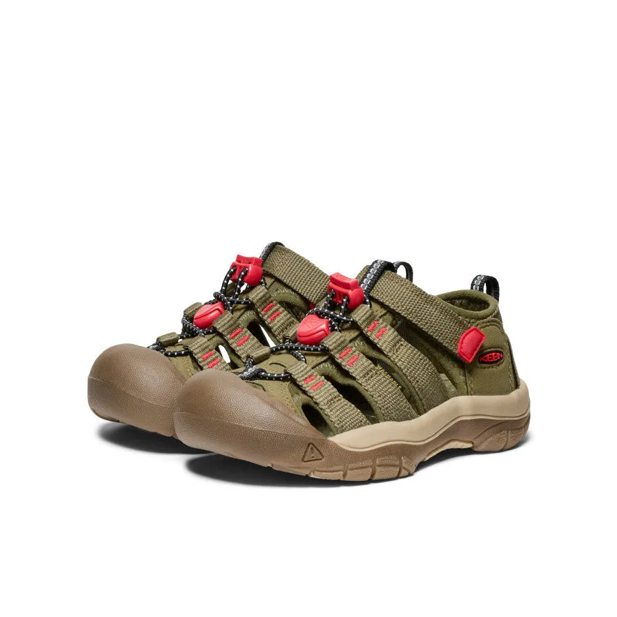 Balanced Fit Slip Resistant Little Kids' Newport H2  |  Martini Olive/Aura Orange