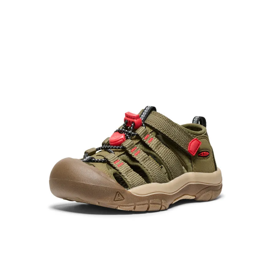 Little Kids' Newport H2  |  Martini Olive/Aura Orange Cushioned arch Adjustable Straps