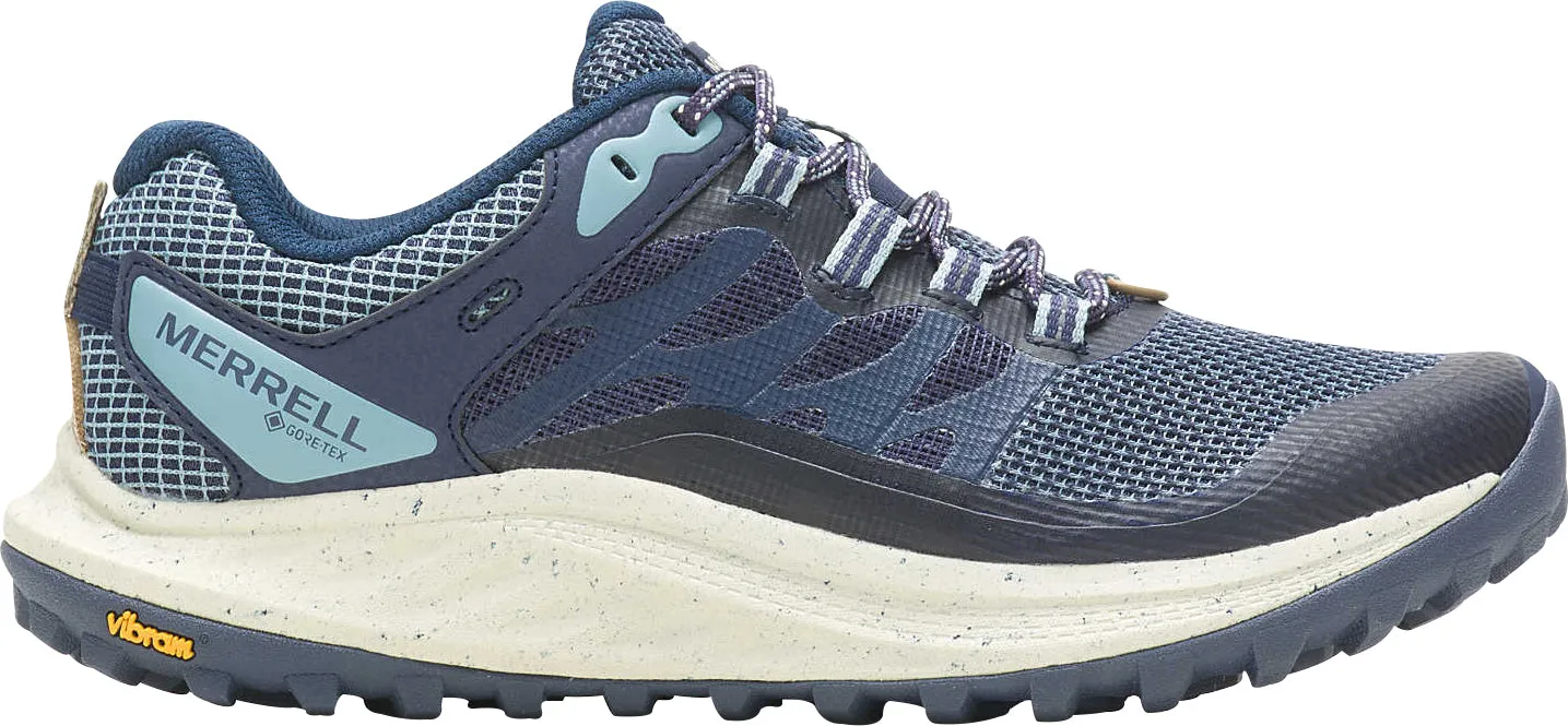Support Layer Merrell Antora 3 GORE-TEX Womens Trail Running Shoes - Blue