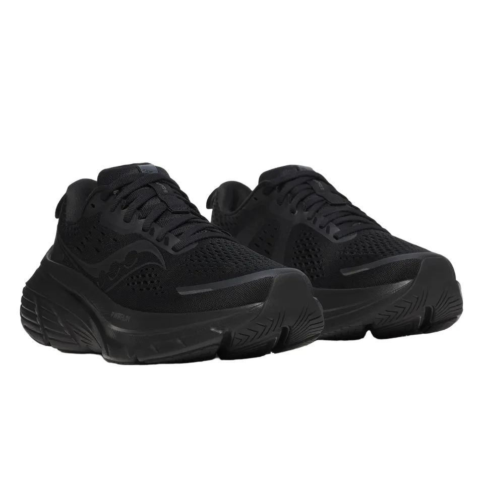 College - running power - walking shoes Saucony Men's Guide 18 Running Shoes in Triple Black - Online Exclusive