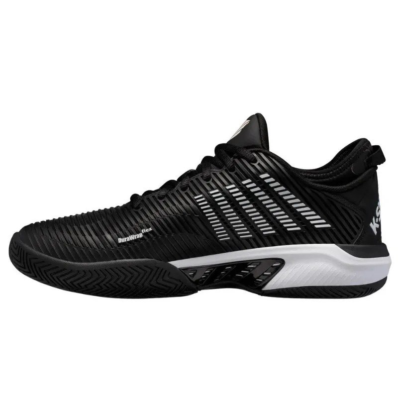 K Swiss Hypercourt Supreme AC Tennis Shoes - Black / White padded insole