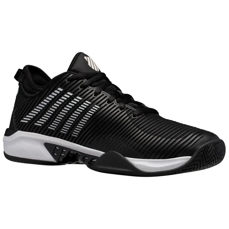 K Swiss Hypercourt Supreme AC Tennis Shoes - Black / White Impact Absorb