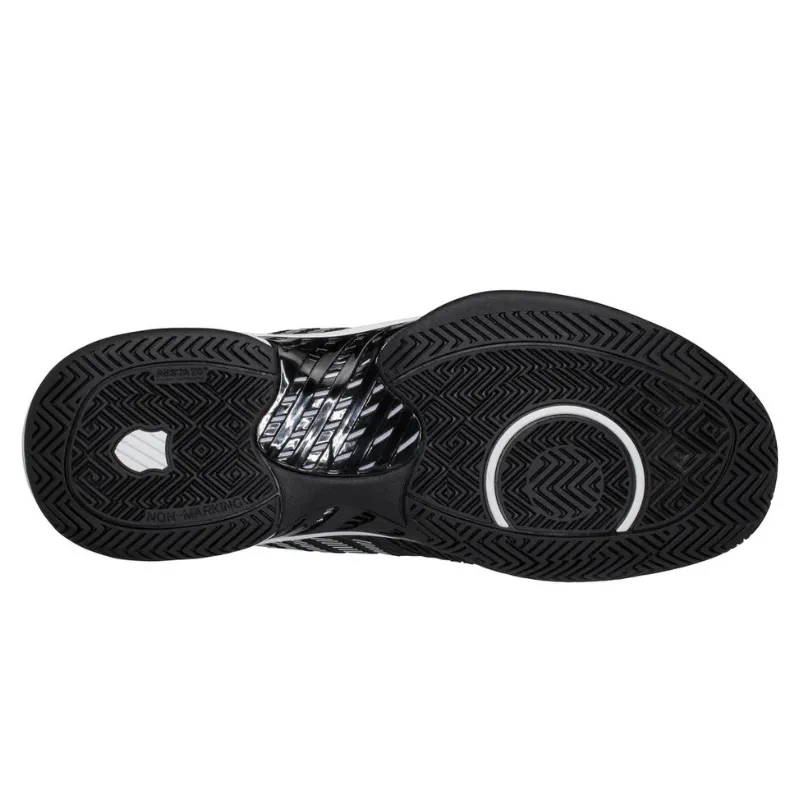 K Swiss Hypercourt Supreme AC Tennis Shoes - Black / White High Schoolers Outsole Grip