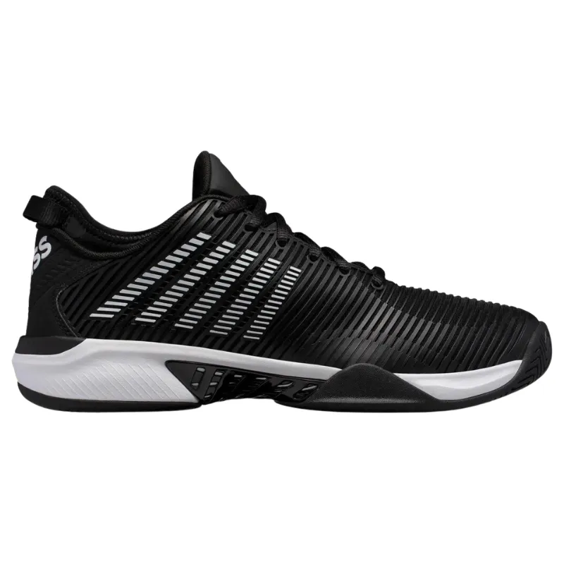 K Swiss Hypercourt Supreme AC Tennis Shoes - Black / White Comfort Trail Simple Fit