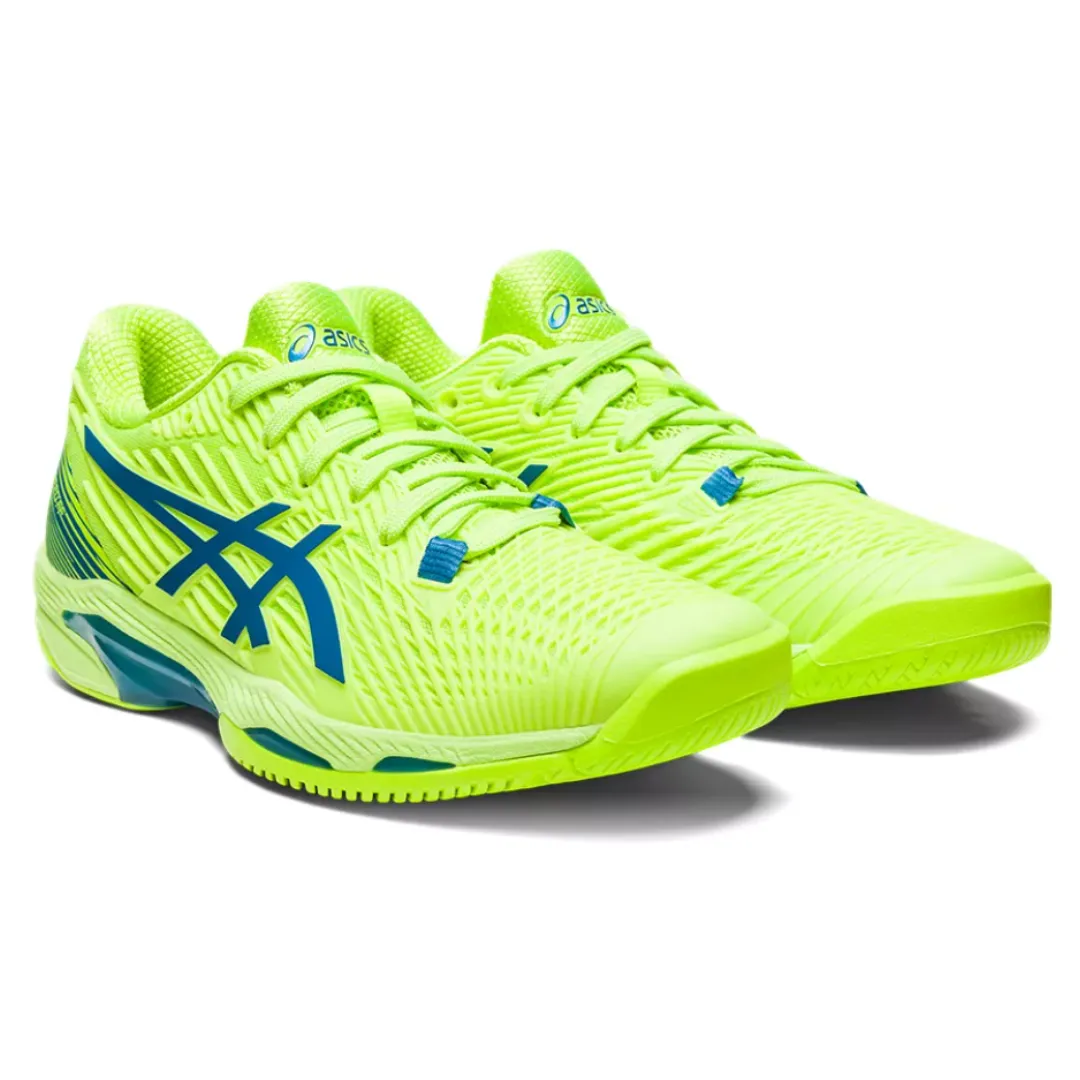Asics Solution Speed FF 2 Women Tennis Shoes - Hazard Green/Reborn Blue Soft Footbed