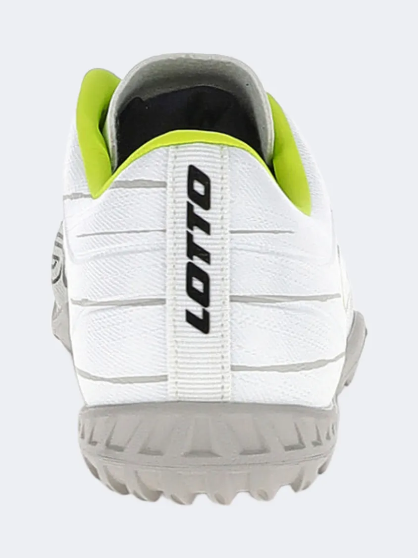Hypoallergenic kids' shoes gym workouts Lotto Solista 700 Ix Turf Jr Kids Football Shoes White/Yellow