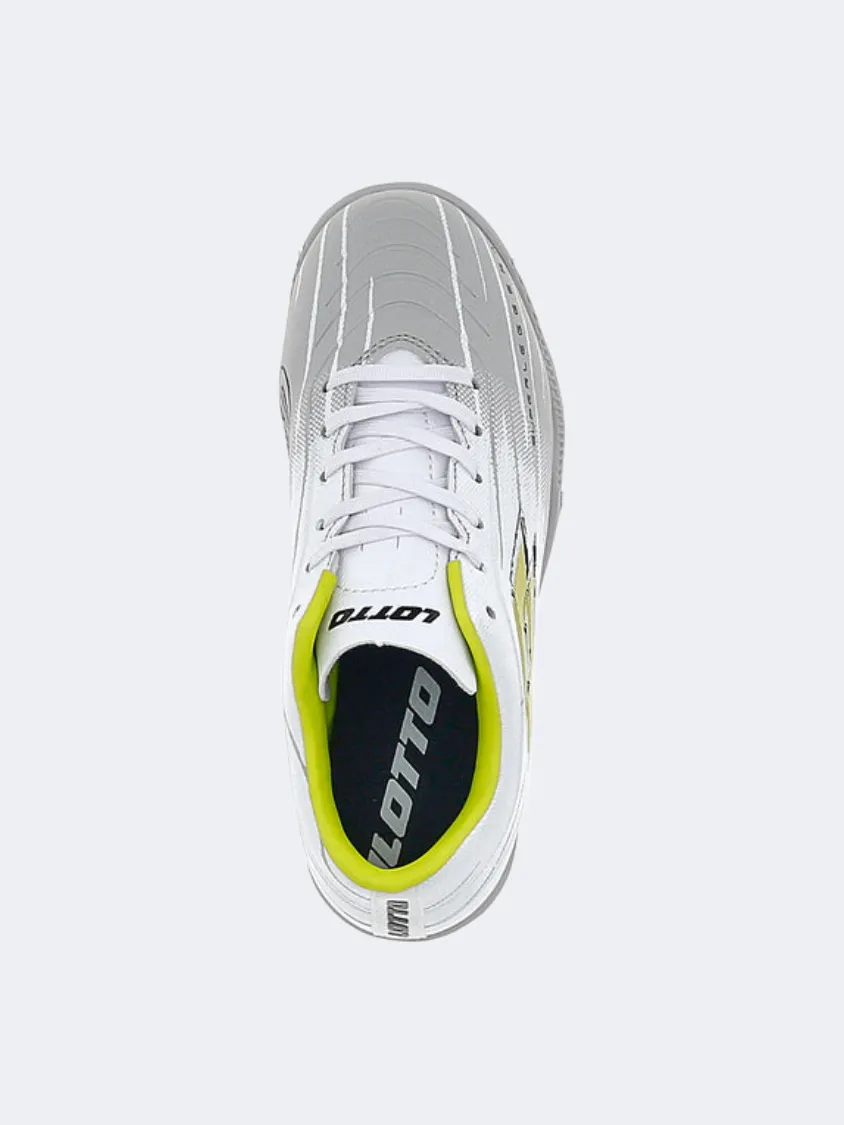 Bootie-style kids' shoes ice - rink shoes Lotto Solista 700 Ix Turf Jr Kids Football Shoes White/Yellow