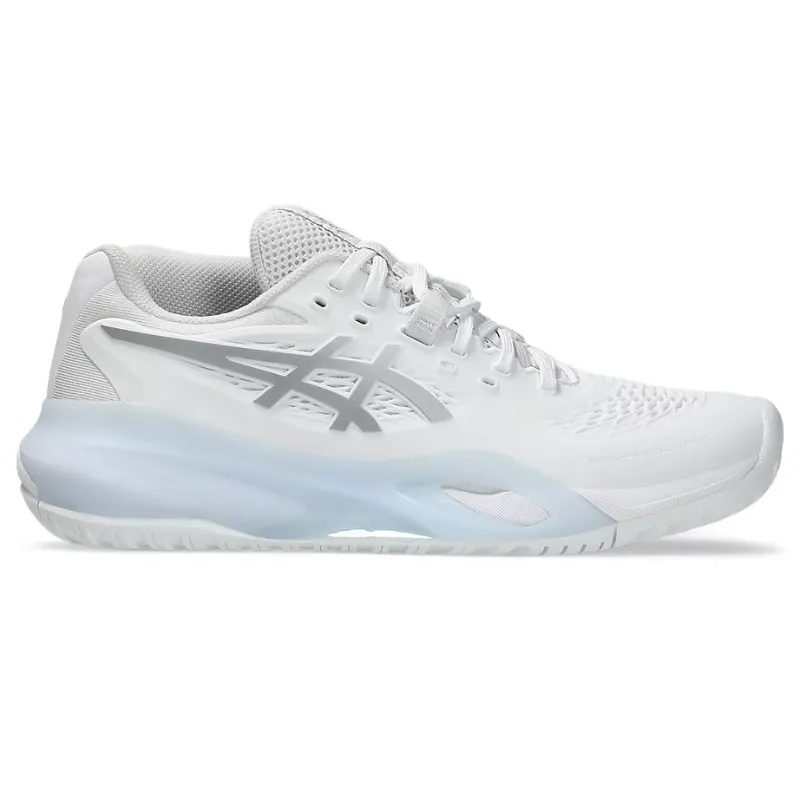 Anatomical shape padded insole Asics Gel Resolution Womens Tennis Shoes - White/Pure Silver