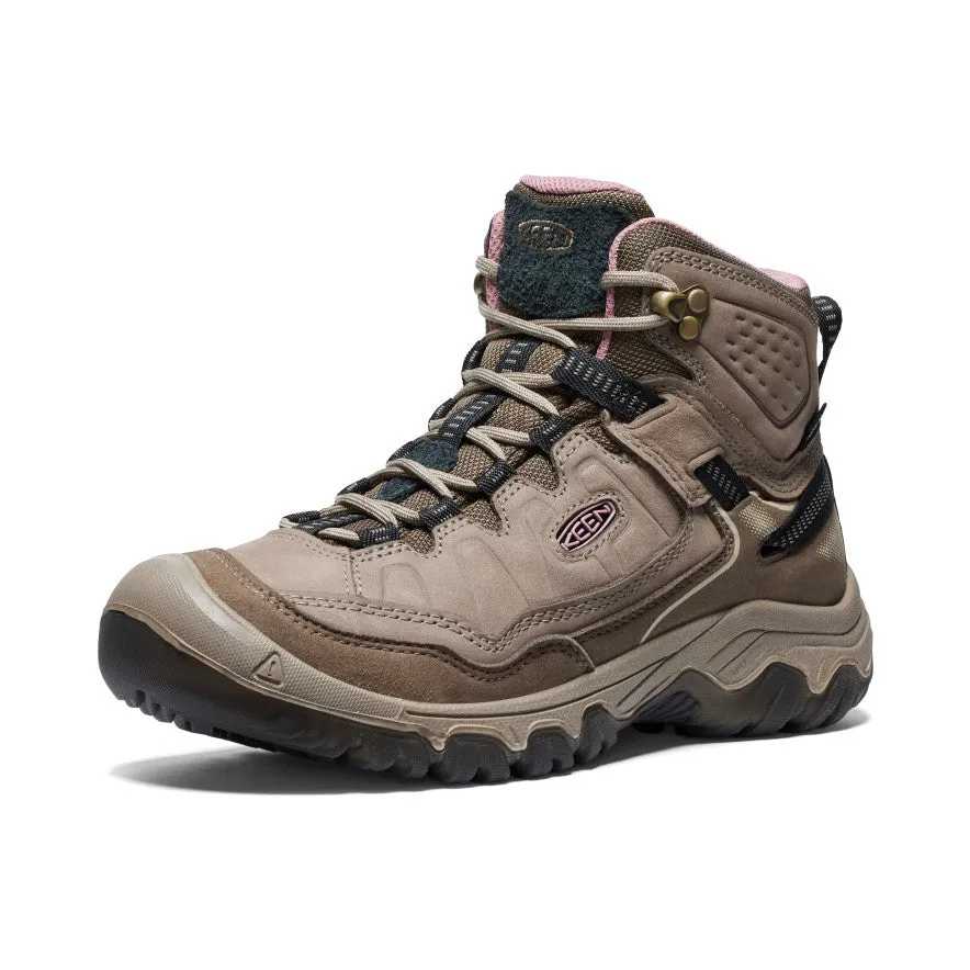 Women's Targhee IV Wide Waterproof Hiking Boot  |  Brindle/Nostalgia Rose Urban Runner