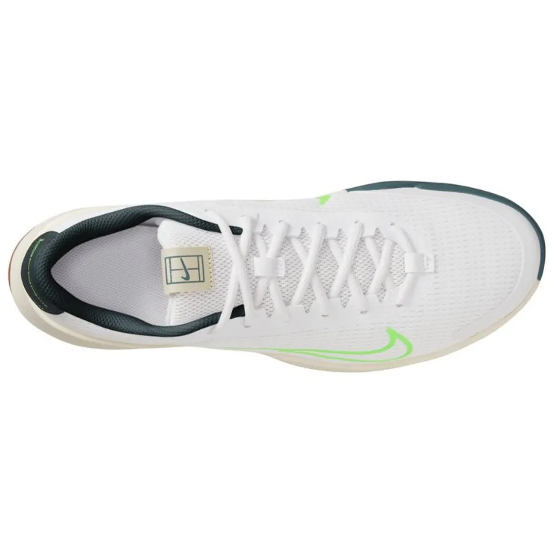 Nike Court Vapor Lite 2 White Green Strike - Deep Jungle Men's Hard Court Tennis Shoes Long Wear