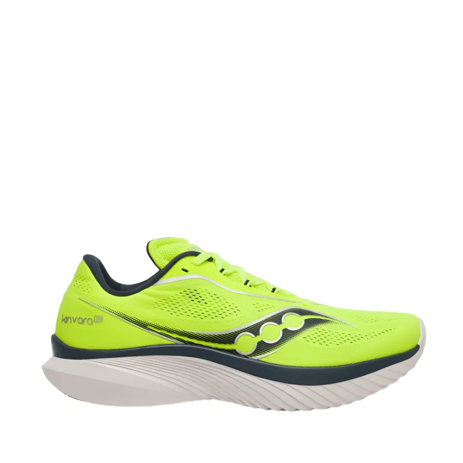 Saucony Kinvara 15 Men's Running Shoes Citron/Navy AW24 Race day