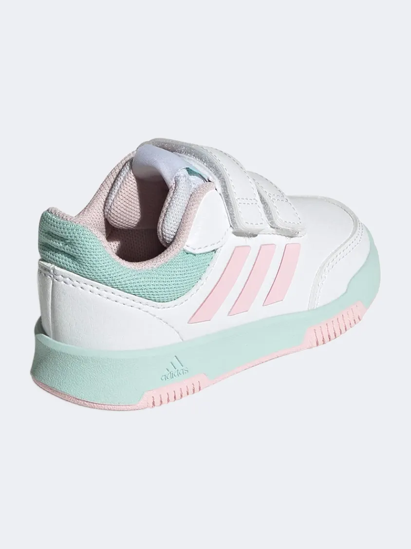 Adidas Tensaur Sport 2.0 Infant-Girls Sportswear Shoes White/Clear Pink Durable Fabric Magic Mood