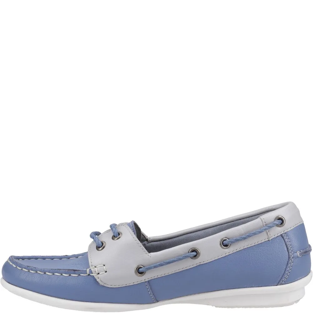Cozy Lane Office-Ready Shoes Blue Irene Boat Shoes