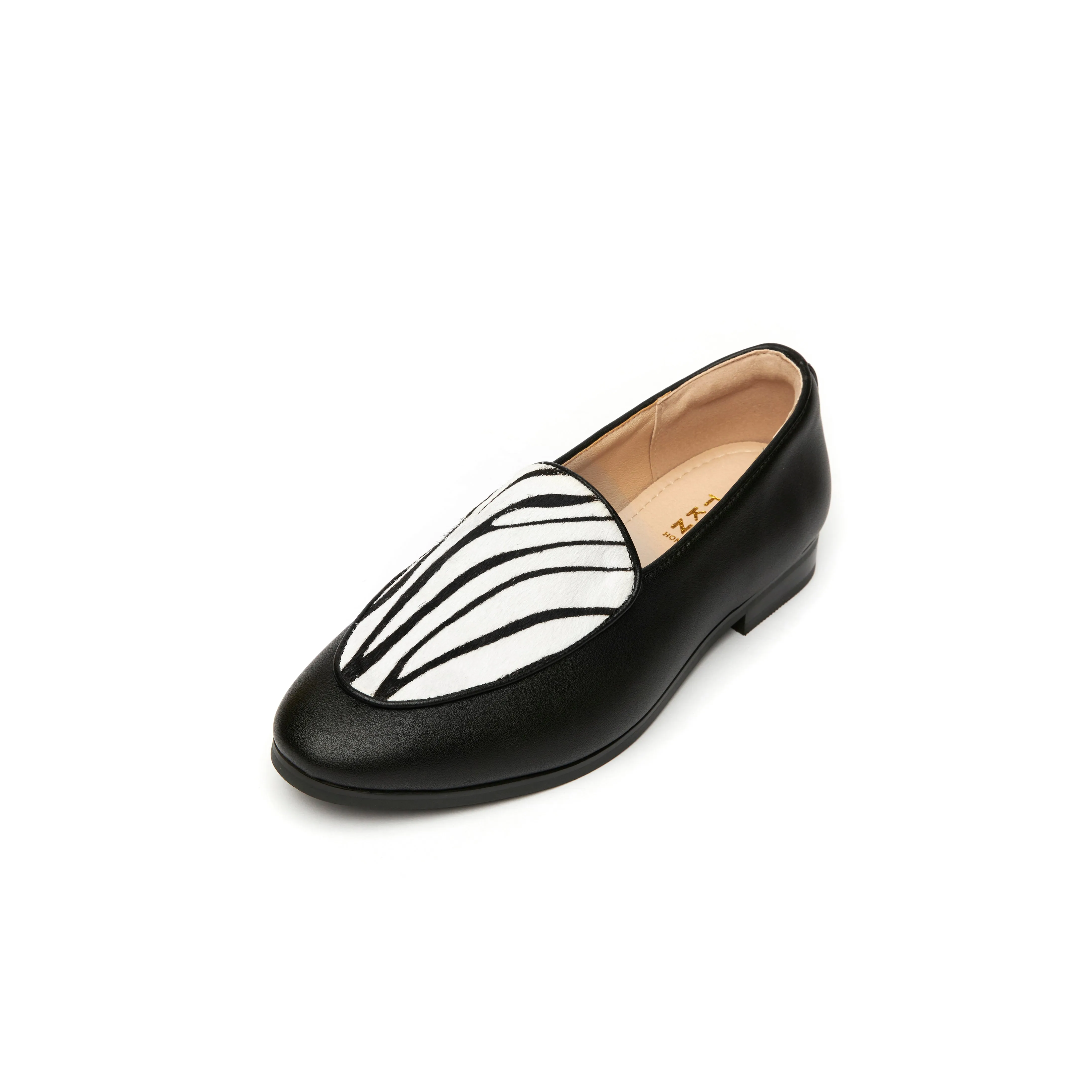 Faux Leather Kebra Loafers - Black (BLK)