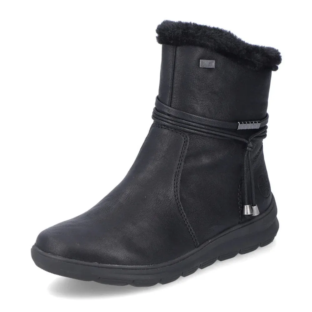 Durable Chilly Expedition Gear Rieker Z0070 Berta Black Leather Boot (Women's)