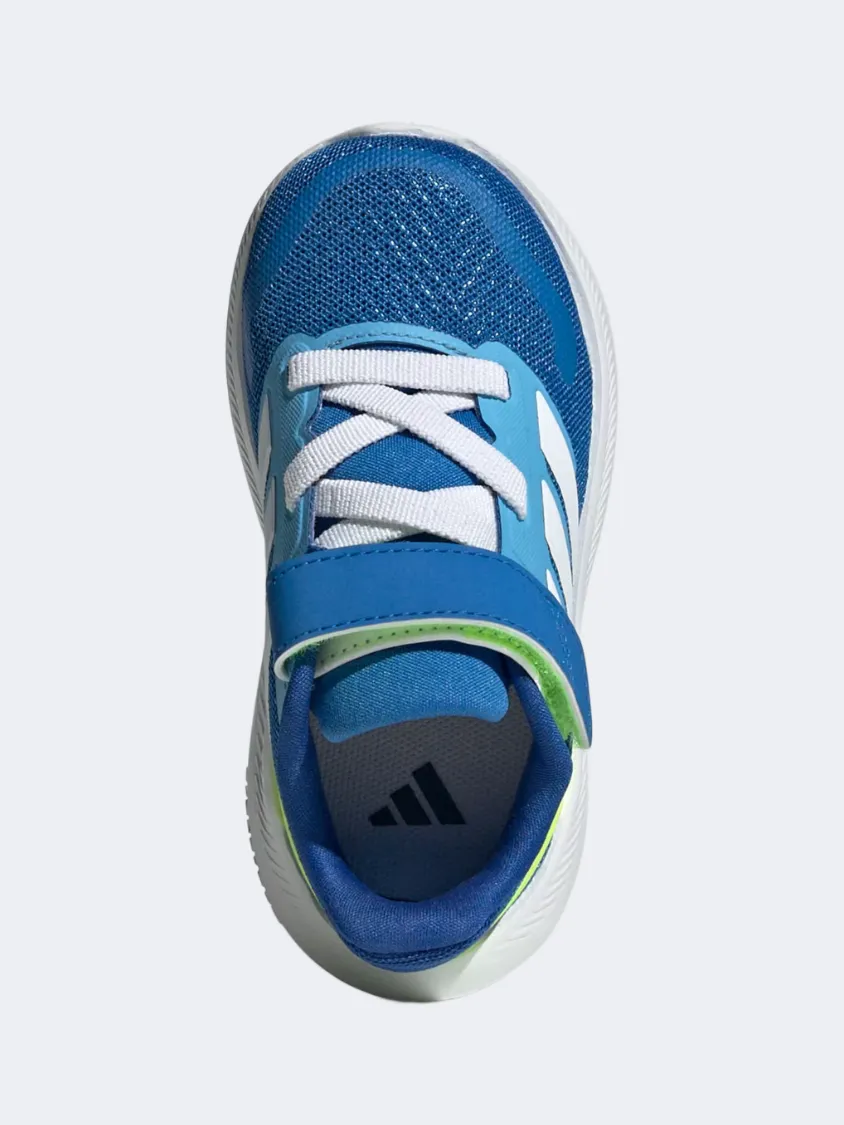 Anti Bacterial Adidas Runfalcon 5 Infant-Boys Running Shoes Blue/White/Lemon