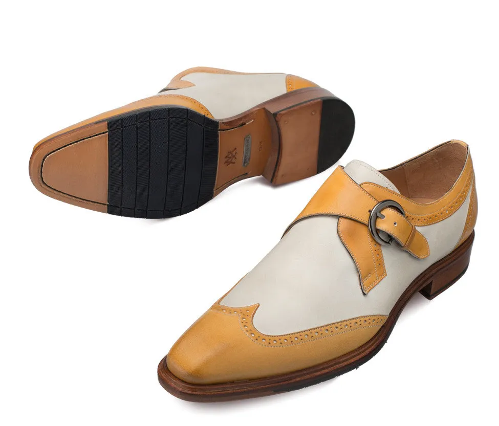Matte Style Modesto Monkstrap Shoe Camel/Bone
