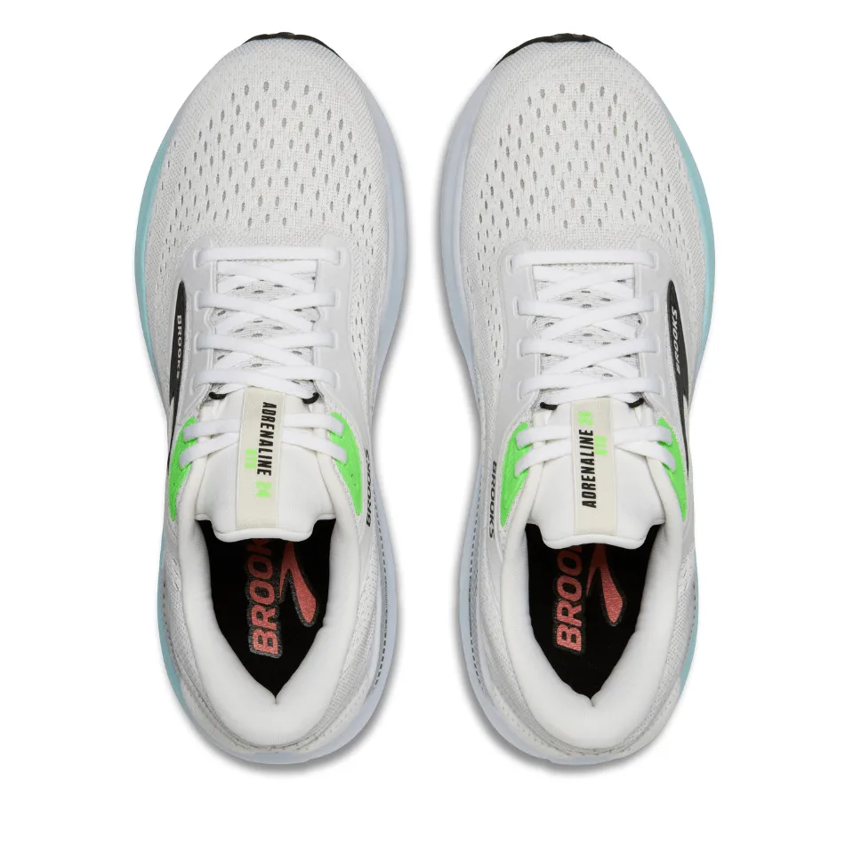 Improved features Brooks Men's Adrenaline GTS 24 Running Shoes in White/Gecko/Atomizer AW25