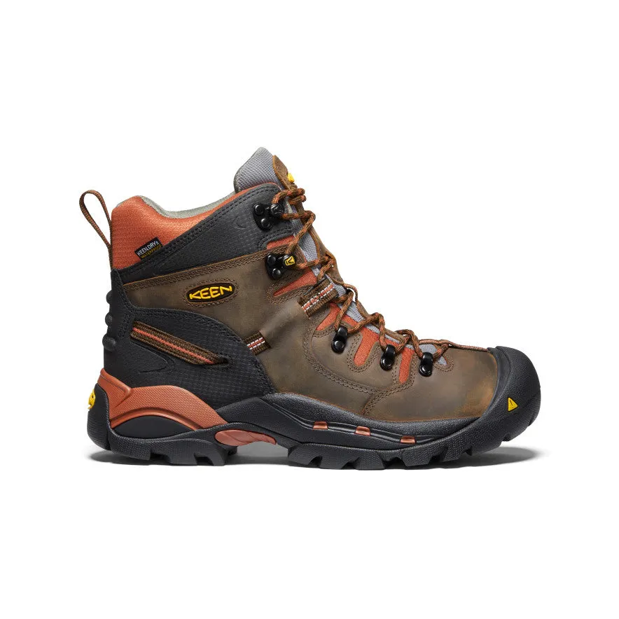 Responsive Grip Bounce Sole Men's Pittsburgh 6" Waterproof Boot (Soft Toe)  |  Cascade Brown/Bombay Brown