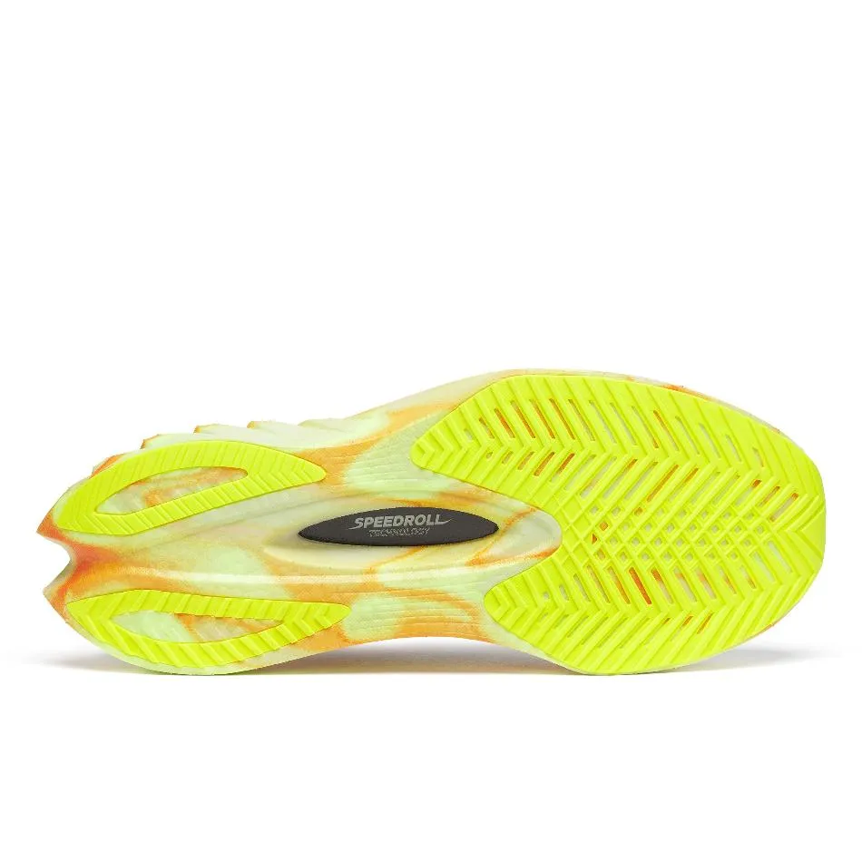 breathable - upper NarrowToeBox Saucony Men's Endorphin Pro 4 Running Shoes in Fog/Peel SS25