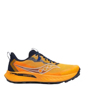 Saucony Men's Peregrine 15 Running Shoes in Peel/Navy SS25 Functional Features shock - absorbing shoes
