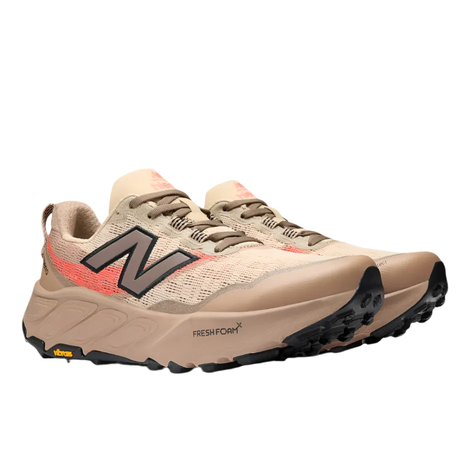 Air Cushioning New Balance Men's Hierro V9 Trail Shoes in Desert Clay/Earth Shadow/Urgent Red AW25