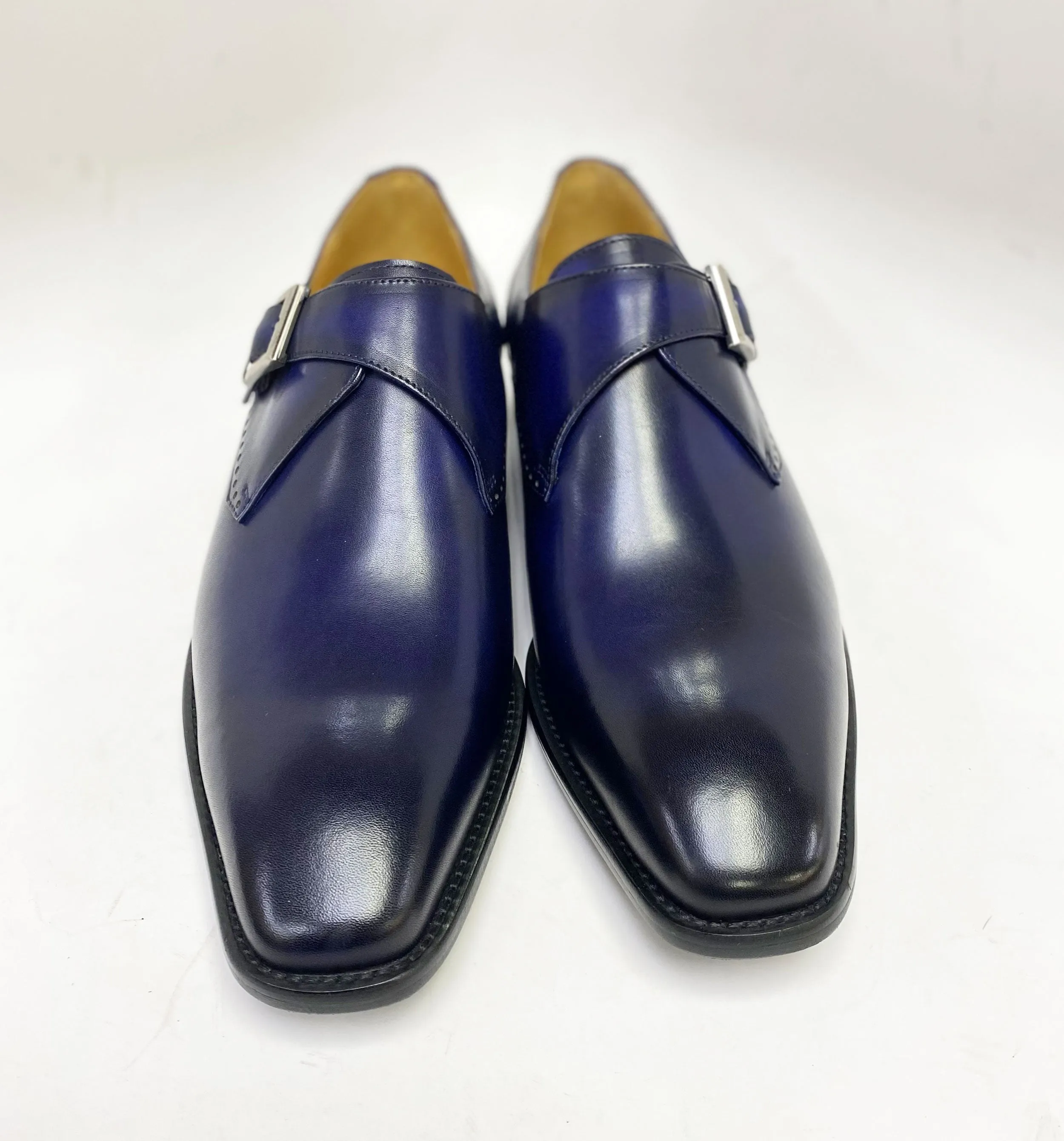 Sun shield Urban Mode Burnished Leather Monkstrap Blue