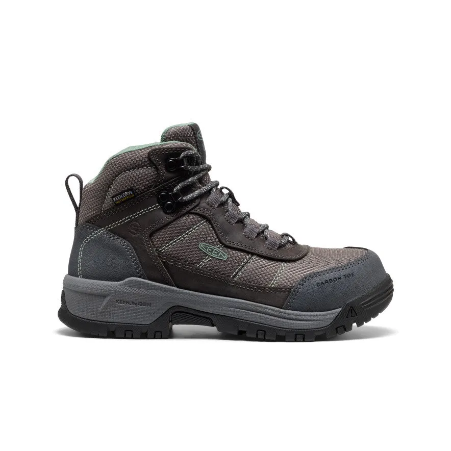 World Step Women's Skokie Waterproof Work Boot (Carbon Toe)  |  Magnet/Black