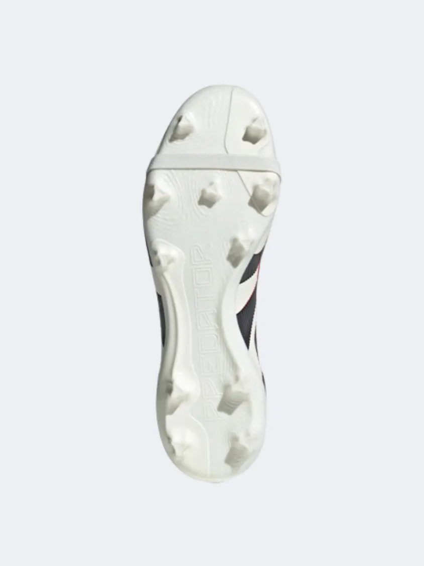 ergonomic shoes buckle - closure shoes Adidas Predator League Fold Over Tongue Men Football Shoes White/Black/Ruby