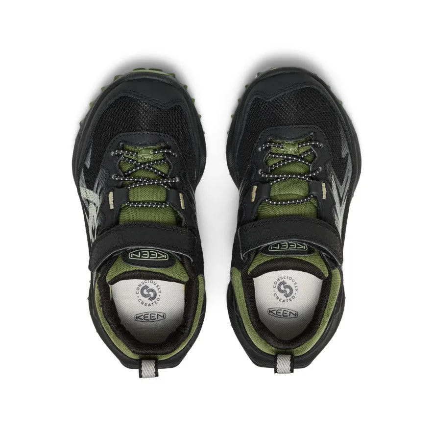 Cardio Routine Little Kids' Zionic Waterproof Shoe  |  Black/Bronze Green