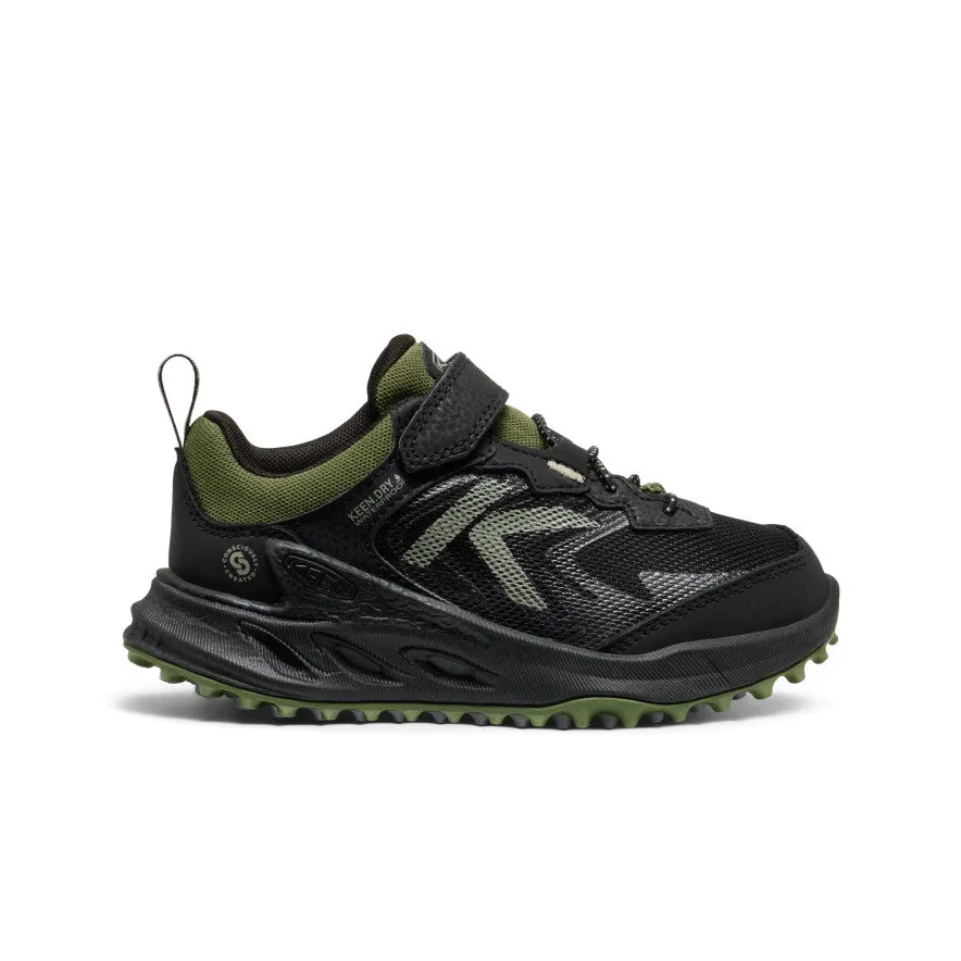 City Run Little Kids' Zionic Waterproof Shoe  |  Black/Bronze Green