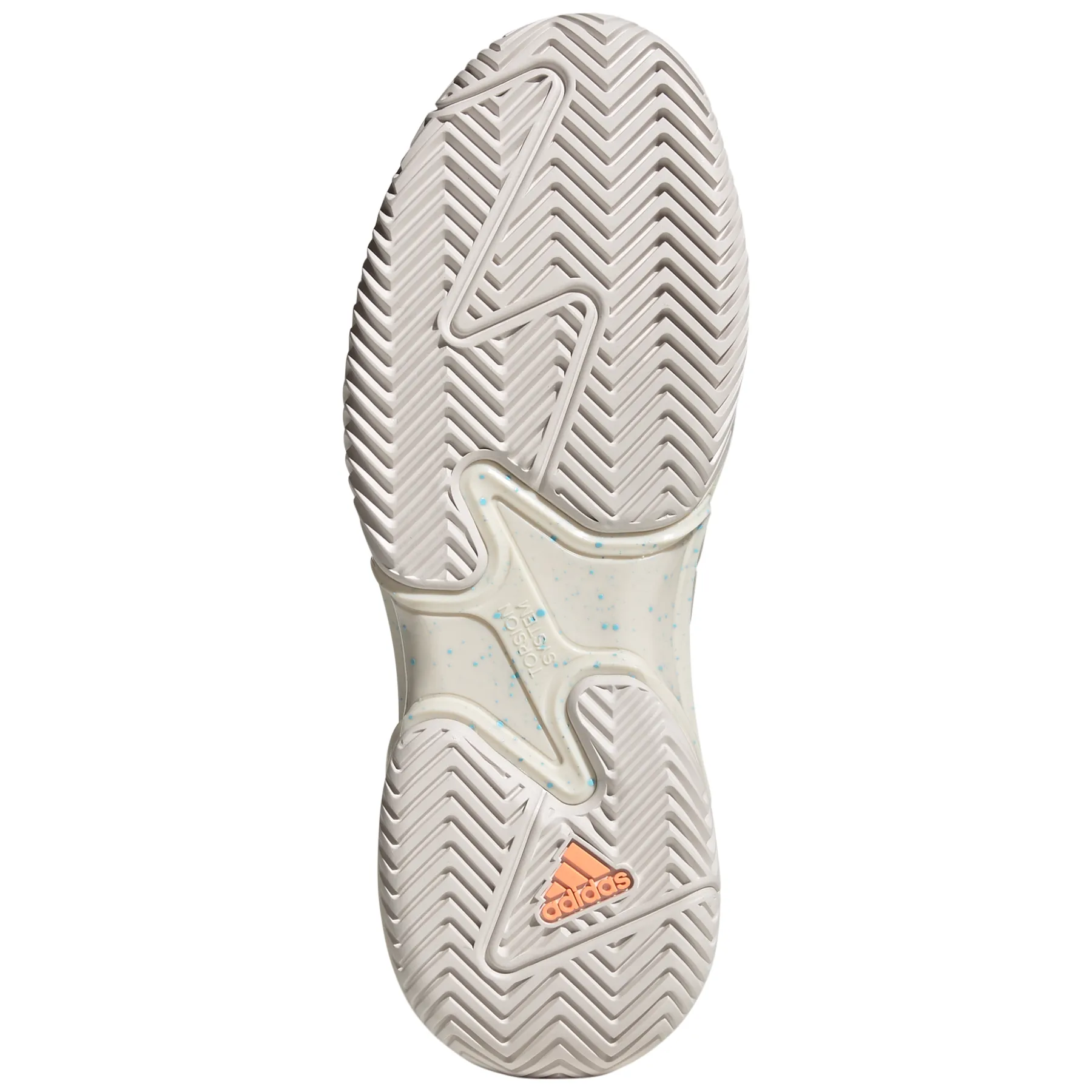 Adidas Performance Barricade  Men Tennis Shoes - Cloud White/Pulse Blue/Mint Ton Firm Sole Foot alignment