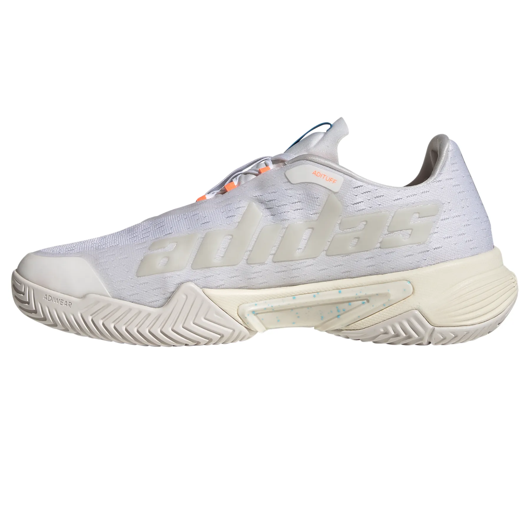 Adidas Performance Barricade  Men Tennis Shoes - Cloud White/Pulse Blue/Mint Ton Breathable Linings