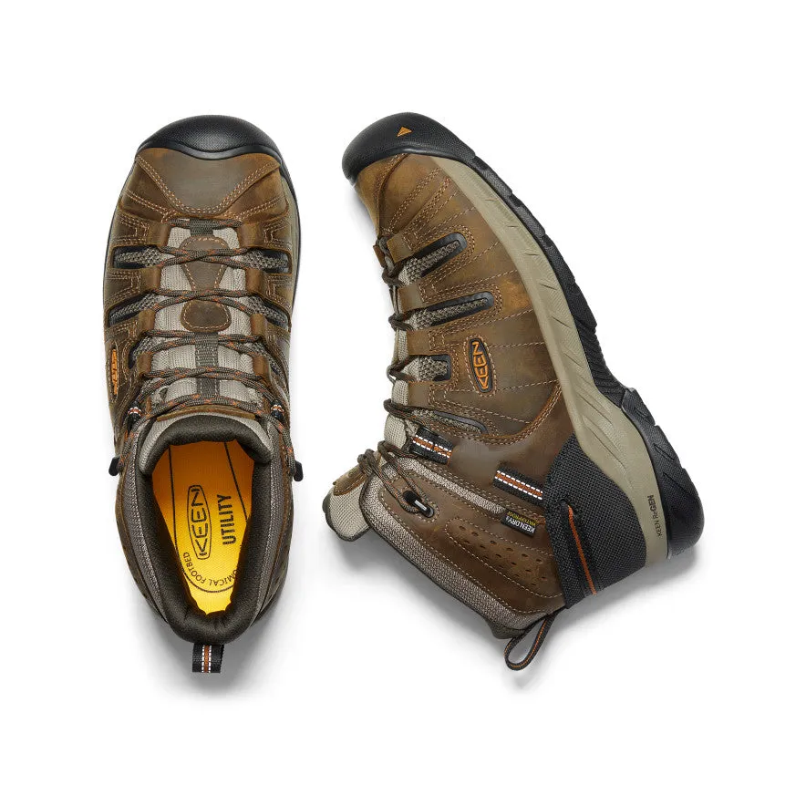 Men's Flint II Waterproof Mid (Soft Toe)  |  Black Olive/Brindle Knit Structure
