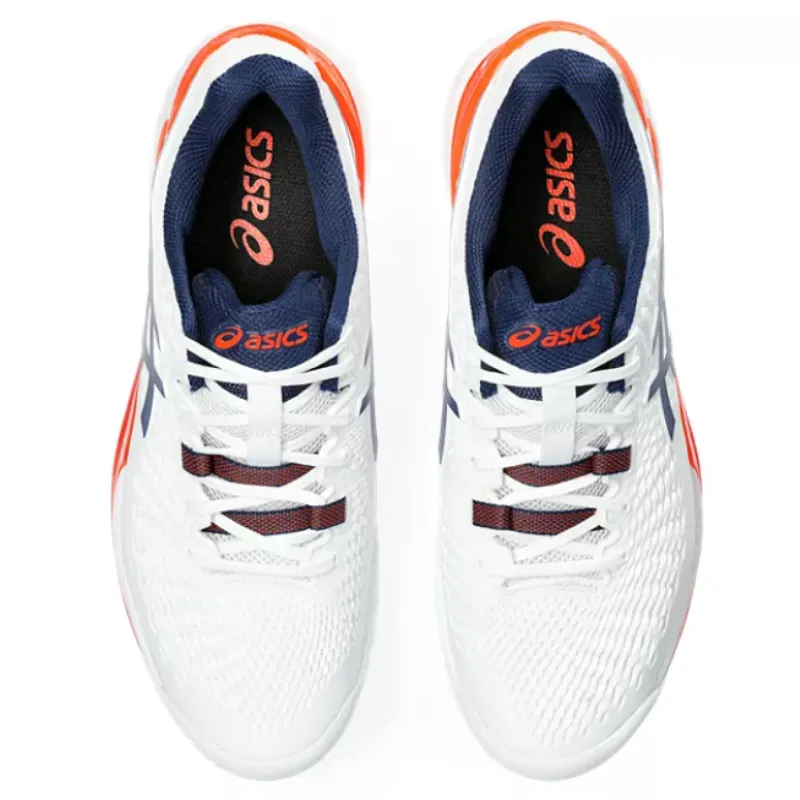 Ankle Support Asics Gel Resolution 9 White Blue Expance Men Tennis Shoes